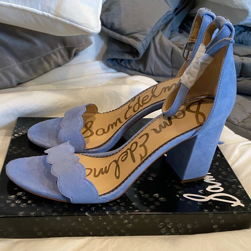 NWOT Sam Edelman Periwinkle Blue Block Heels